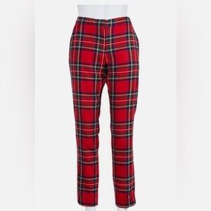 NWT Burberry Red Tartan Dress Pants- US 8